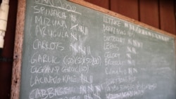 A blackboard counting homegrown vegetables is seen on the campus of Midland School, as the global outbreak of the coronavirus disease (COVID-19) continues, in Los Olivos, California, U.S., July 20, 2020. REUTERS/Lucy Nicholson