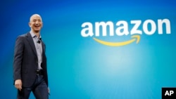 CEO Amazon Jeff Bezos dalam peluncuran produk baru Amazon di Seattle, Washington (foto: ilustrasi). 