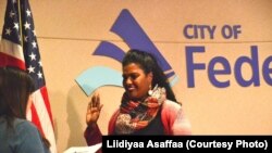 Liidiyaa Asaffaa, Godina Siyaatilitti miseensa mana marii magaala Federaal Weey. 