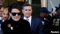 Former U.S. national security adviser Michael Flynn departs after his sentencing was delayed at U.S. District Court in Washington, U.S., Dec.18, 2018. 