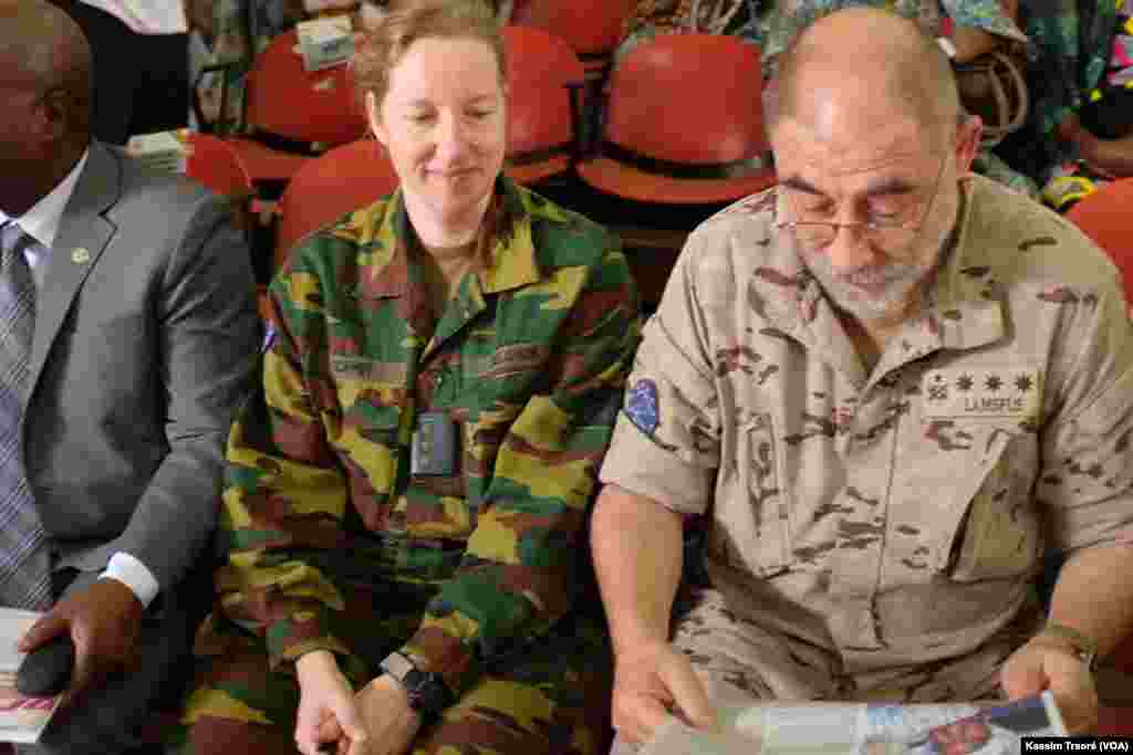 Des membres de MINUSMA (ONU) lors de la célébration du 8 mars à Bamako, Mali.