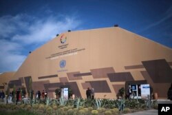 A view of the venue during the second and final day at the UN Migration Conference in Marrakech, Morocco, Dec.11, 2018.