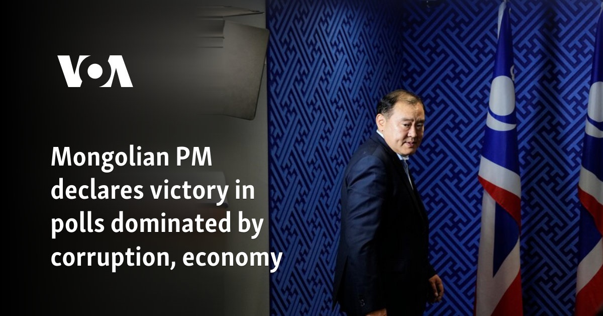 Mongolian PM declares victory in polls dominated by corruption, economy 