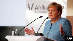 La Chancelière Angela Merkel lors du sommet Compact with Africa à Berlin, le 30 octobre 2018.