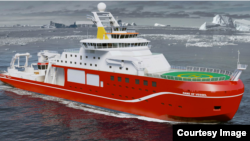 An artist's impression of the polar research vessel being built for Britain's Natural Environment Research Council. (NERC)