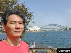 位于澳大利亞悉尼的民主中国阵线澳大利亚分部监事张小刚