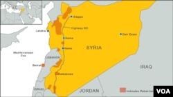 Rebel-held zones in Syria.