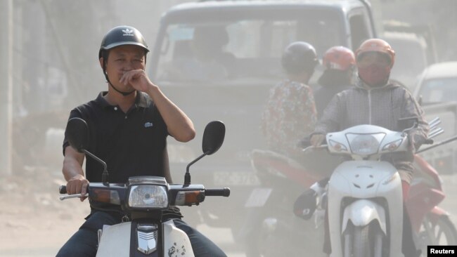 Hình ảnh ô nhiễm không khí ở Hà Nội.