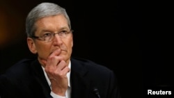 Apple CEO Tim Cook, who has been fighting the government's requests to access information stored on encrypted iPhones, is seen in a May 2013 photo.