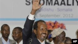 Rais mpya wa Somalia Hassan Sheikh Mohamud, aliyechaguliwa Sept. 10, 2012