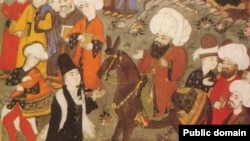 Rumi meeting Shams-i Tabrizi for the First Time [Persian Manuscript] 