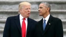 도널드 트럼프 미국 대통령과 바락 오바마 전 대통령.