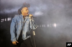 The Weeknd performs at the Austin City Limits Music Festival in Zilker Park on Oct. 4, 2015, in Austin, Texas.