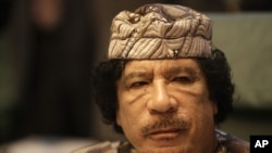 Libyan leader Moamer Kadhafi (file photo)