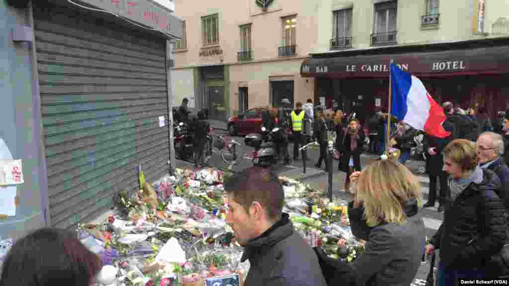 Le Petit Cambodge and Le Carillon were the first restaurants hit in the multiple attacks across Paris Friday that left more than 120 people dead and hundreds wounded, Nov. 17, 2015.