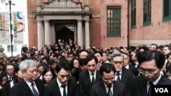 1600名香港法律界人士参与黑衣静默游行 (VOA 汤惠芸摄)