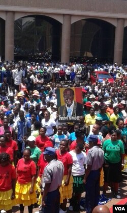 Zanu PF rally on Wednesday in Harare.