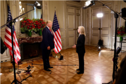 El presidente Donald Trump durante una entrevista realizada por Greta Van Susteren, VOA [Foto: Brian Allen, VOA]