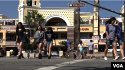 Bilingual signs are common in LA