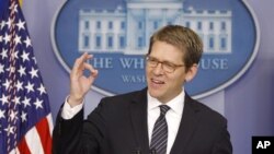 Juru bicara Gedung Putih Jay Carney mengecam komentar calon presiden dari Partai republik Mitt Romney dalam video (foto: dok).