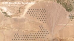行星实验室2021年6月4日的卫星照片显示在中国玉门附近建有类似于洲际弹道导弹发射井阵地。（美联社）