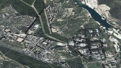 衛星圖顯示的北韓核設施的地點