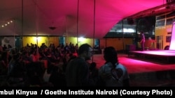 A recent screening of the Sudanese movie "Beats of the Antonov" organized by the Goethe Institute at a local venue in Nairobi, Kenya.