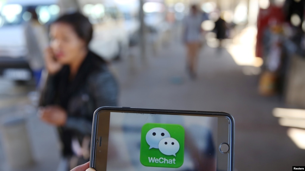 微信国际版WeChat标志(photo:VOA)