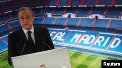 Florentino Perez, président du Real Madrid, l'un des fondateurs de le Super League.