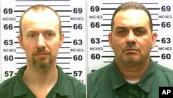 Foto dua napi yang kabur dari penjara Clinton, New York (foto: dok). Richard Matt (kanan) berhasil ditembak tewas, sementara David Sweat belum diketahui keberadaannya.