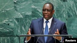 Le président du Sénégal Macky Sall, à la 74ème AG de l'ONU, New York, le 24 septembre 2019.