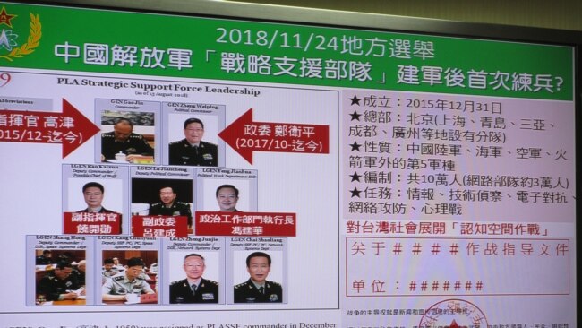 台国防部长：随时掌握来自于中国的假消息