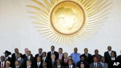 非洲領導人与聯合國秘書長潘基文1月29日在非盟峰會上合影
