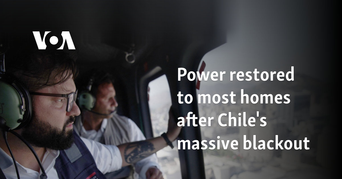 Power restored to most homes after Chile's massive blackout