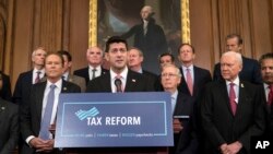 美國眾議院議長保羅·瑞安宣布美國共和黨提出的稅制改革方案