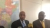 Visiting United Nations’ Assistant Secretary-General for Political Affairs Tayé-Brook Zerihoun (left) speaks on reporters in Harare 20 June 2018 while Zimbabwe Foreign minister Sibusiso Moyo looks on. 
