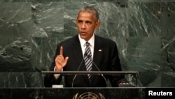 U.S. President Barack Obama addresses the United Nations, September 20, 2016.