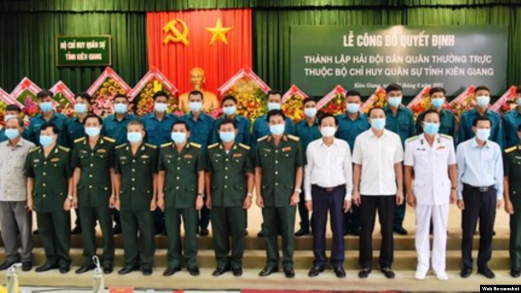 Việt Nam thành lập hải đội dân quân ở Kiên Giang, ngày 9/6/2021. Photo SGGP