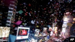 Revelers participate in New Year celebrations in Times Square in New York (file photo)