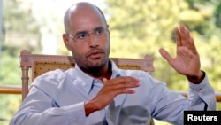 Saif al-Islam, son of Libyan leader Moammar Gadhafi, during an interview with Reuters, July 30, 2007.