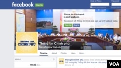 Vietnam government's official Facebook page.