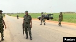 Forces de sécurité dans l'état du Plateau au Nigeria le 25 juin 2018.