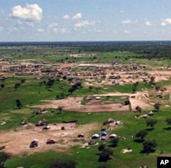 Vue aérienne de la région d'Abyei