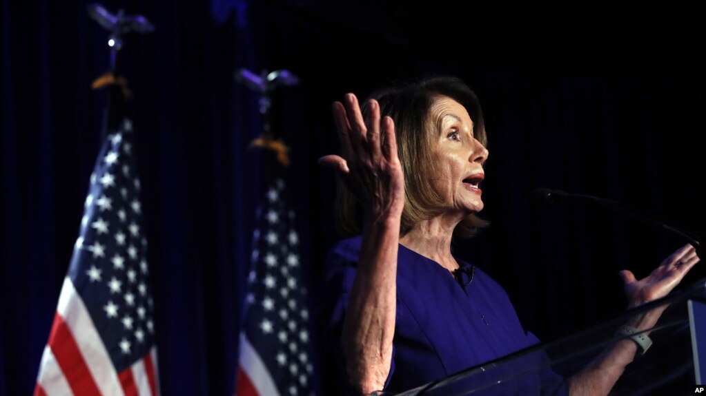 La dirigente de los demócratas en la Cámara de Representantes Nancy Pelosi en un evento en Washington, el 6 de noviembre 2018.