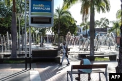 FILE - The main square of Camacari, Bahia, Brazil, where the first case of infection by Zika virus was detected, on January 29, 2016, Brazil.