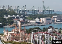 A view of Universal Studios Singapore on Sentosa Island in Singapore, June 4, 2018.