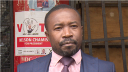Jacob Mafume, spokesman for opposition Movement for Democratic Change says army and police assaulting protestors (C Mavhunga/VOA)