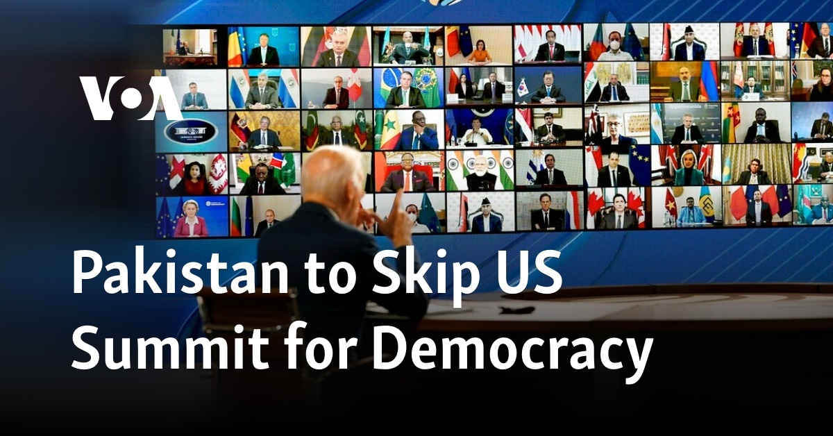 Pakistán no asistirá a la Cumbre de la Democracia de EE.UU.