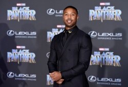 Michael B. Jordan, pemeran dalam "Black Panther," dalam pemutaran perdana film tersebut di The Dolby Theatre, di Los Angeles, Senin, 29 Januari 2018. (Foto: Chris Pizzello / Invision / AP)