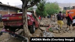 Banjir di Provinsi Parwan, Afghanistan, 26 Agustus 2020. Sedikitnya 66 korban dipastikan tewas dan 90 lainnya cedera.